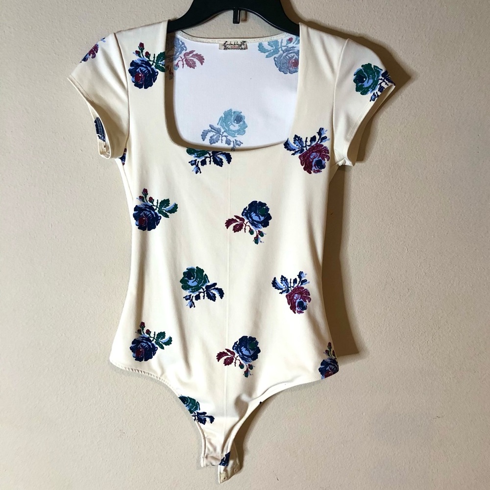 Free People Floral Bodysuit